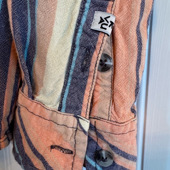 Kavu Shirt Womens X-Small Multicolor Striped Top Long Sleeve Outdoor Button Up - Picture 3 of 11
